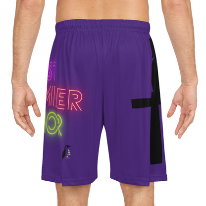 Basketball Shorts: Fishing Purple