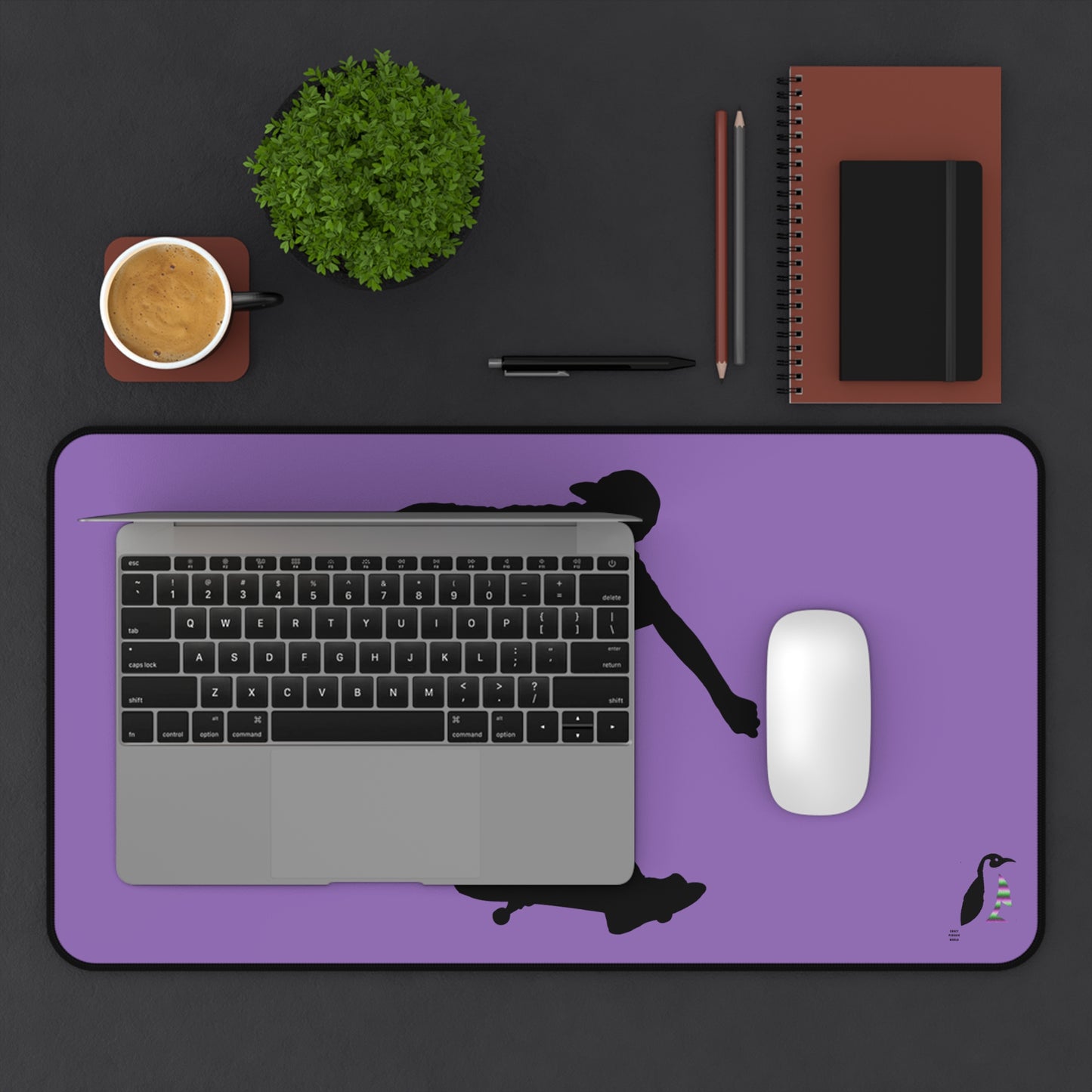 Desk Mat: Skateboarding Lite Purple