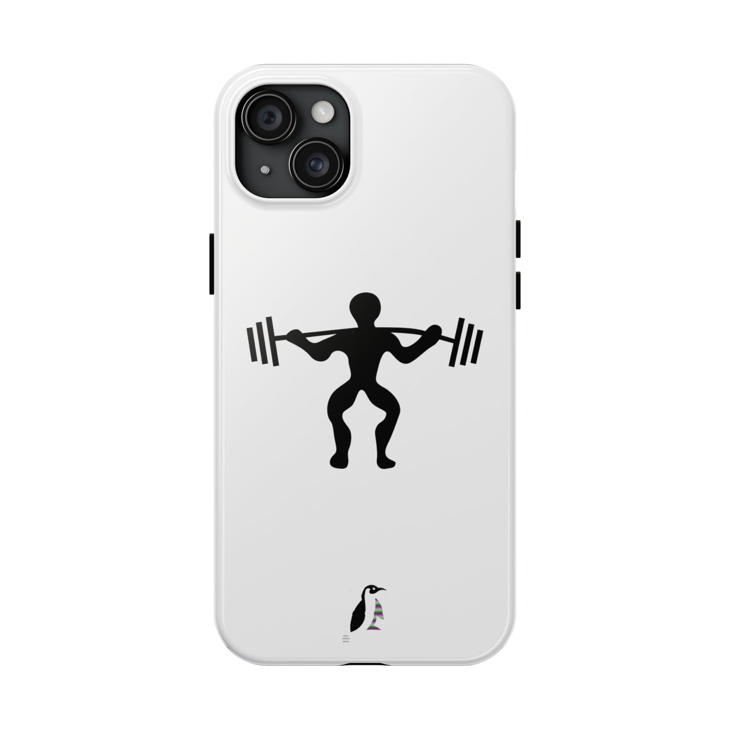 Tough Phone Cases (for iPhones): Weightlifting White