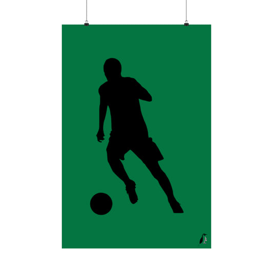 Premium Matte Vertical Posters: Soccer Dark Green