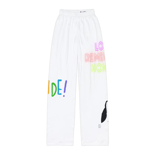 Kids Pajama Pants: LGBTQ Pride White