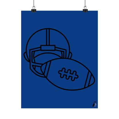 Premium Matte Vertical Posters: Football Dark Blue