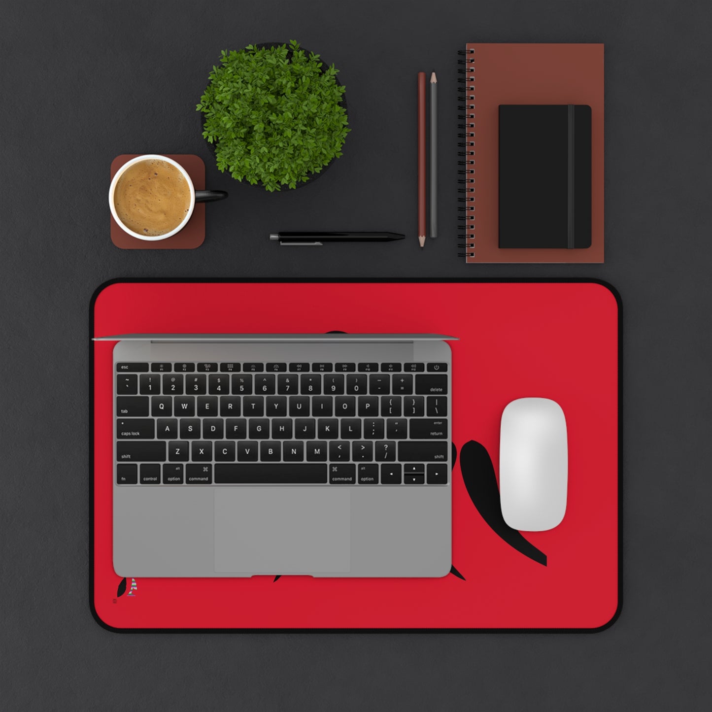 Desk Mat: Wrestling Dark Red