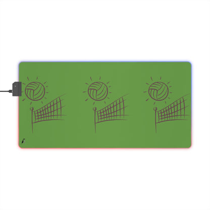 LED Gaming Mouse Pad: Volleyball Green