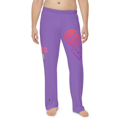 Men's Pajama Pants: Music Lite Purple