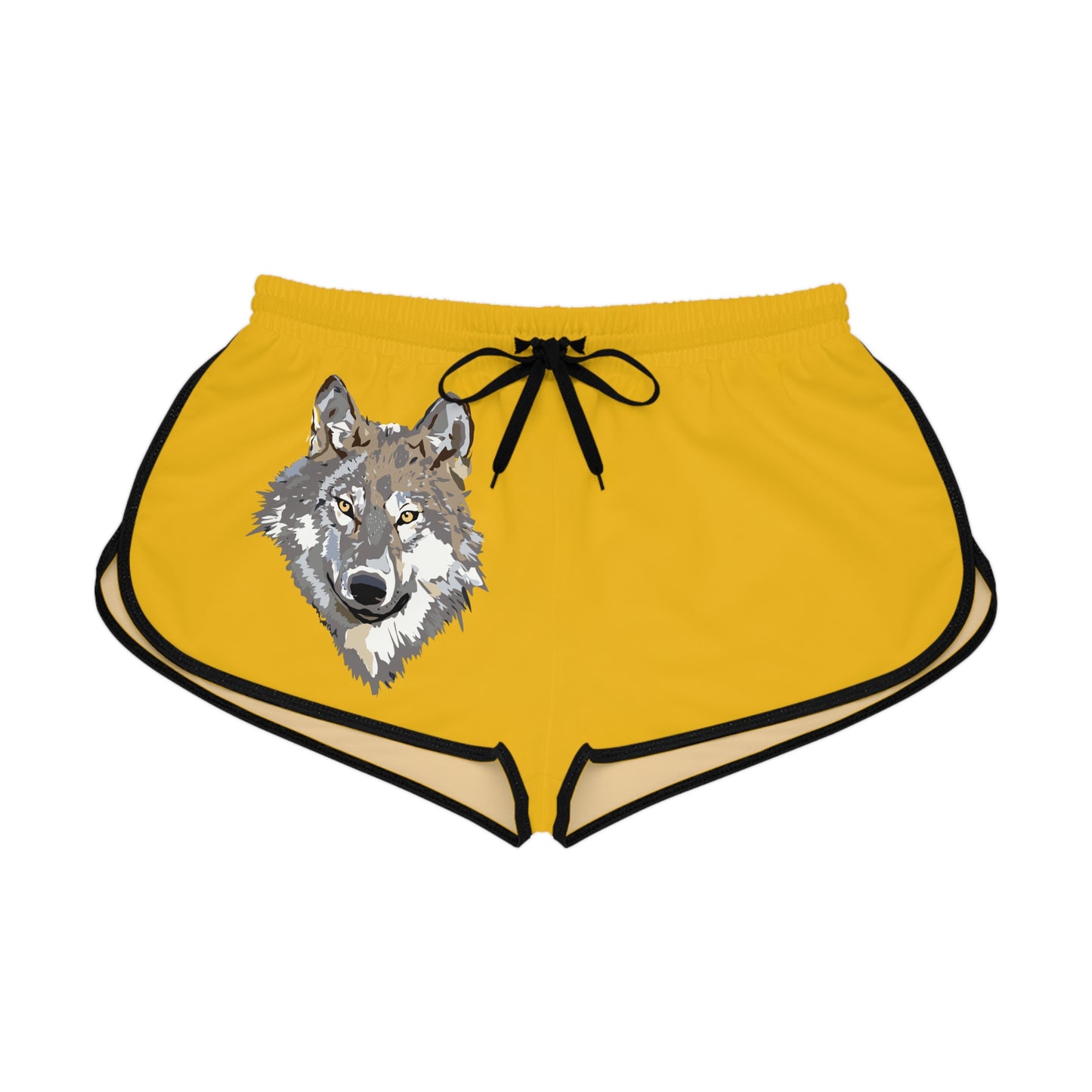 Women's Relaxed Shorts: Wolves Yellow