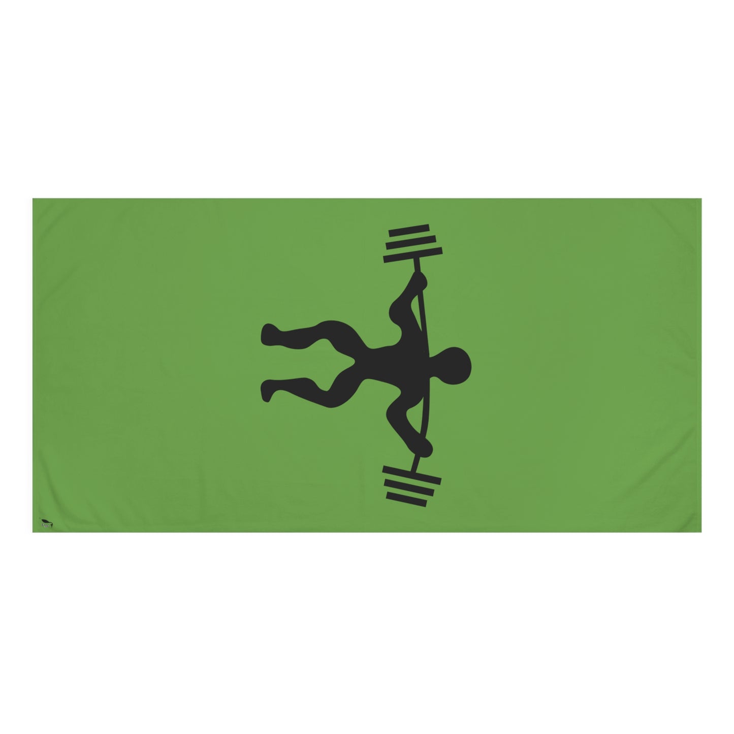 Mink-Cotton Towel: Weightlifting Green