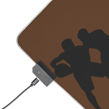 LED Gaming Mouse Pad: Basketball Brown