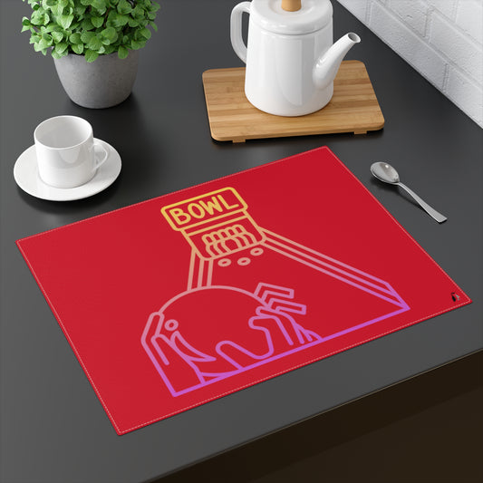 Placemat, 1pc: Bowling Dark Red