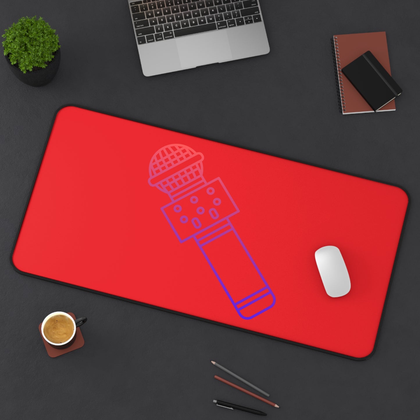 Desk Mat: Music Red