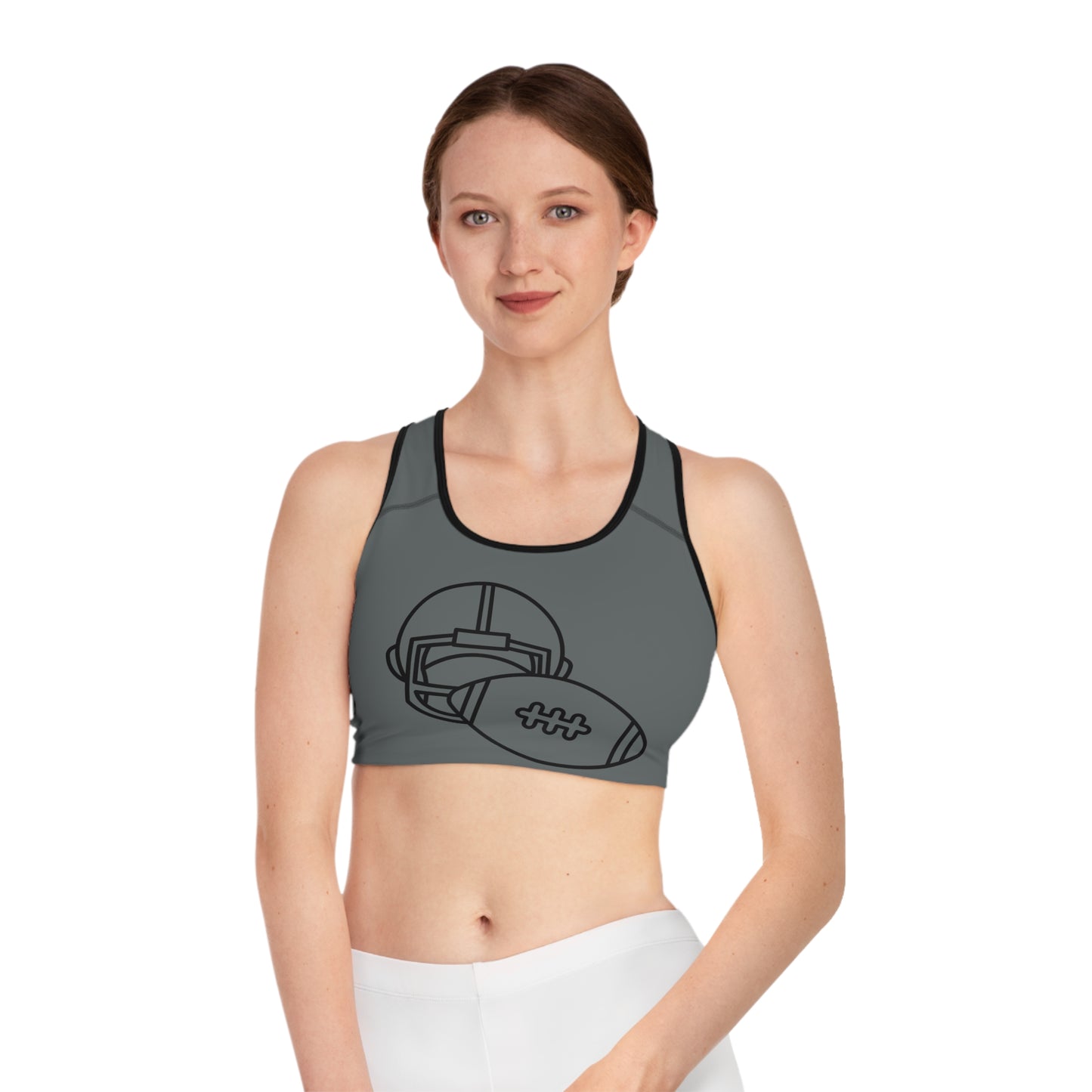 Sports Bra: Football Dark Grey