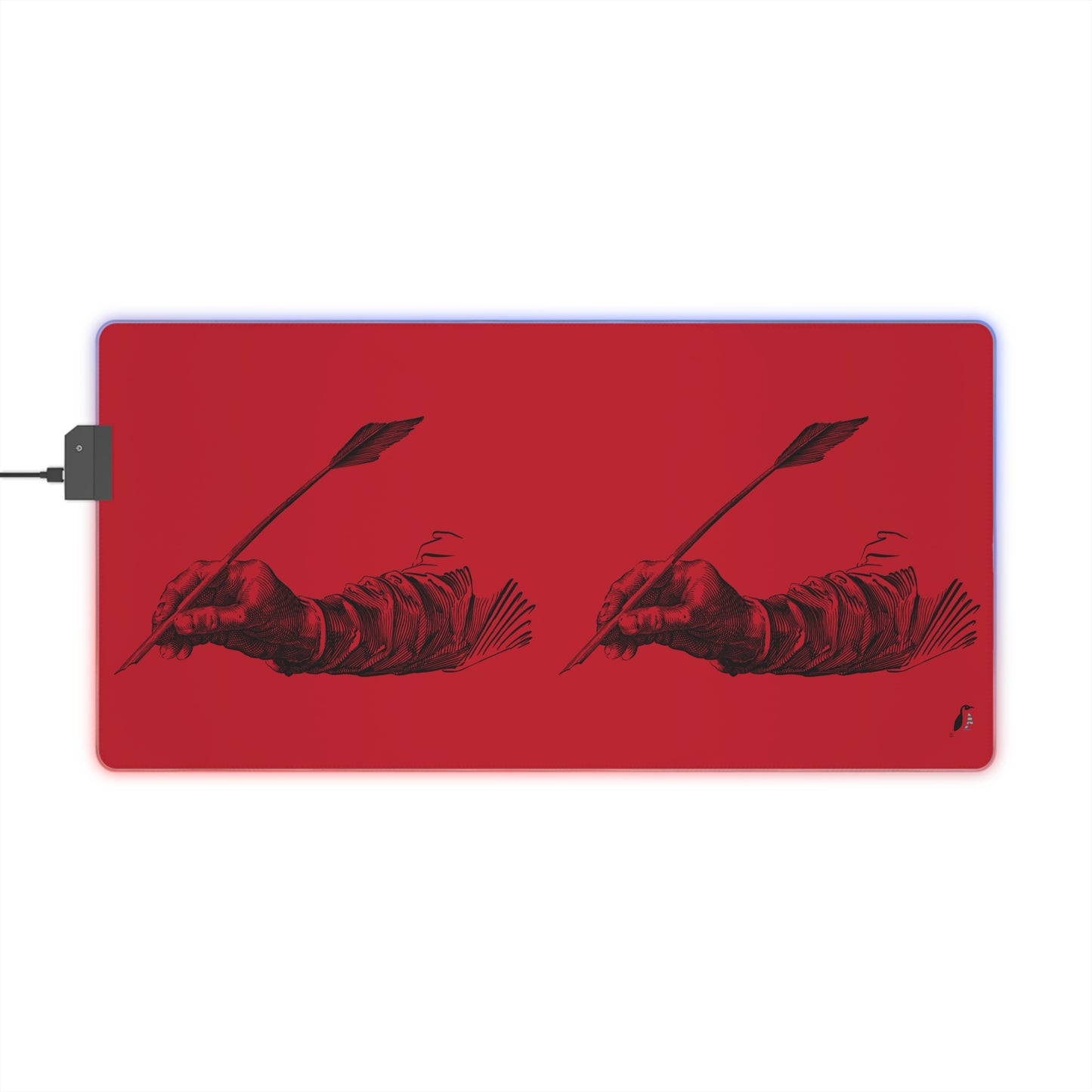 LED Gaming Mouse Pad: Writing Dark Red