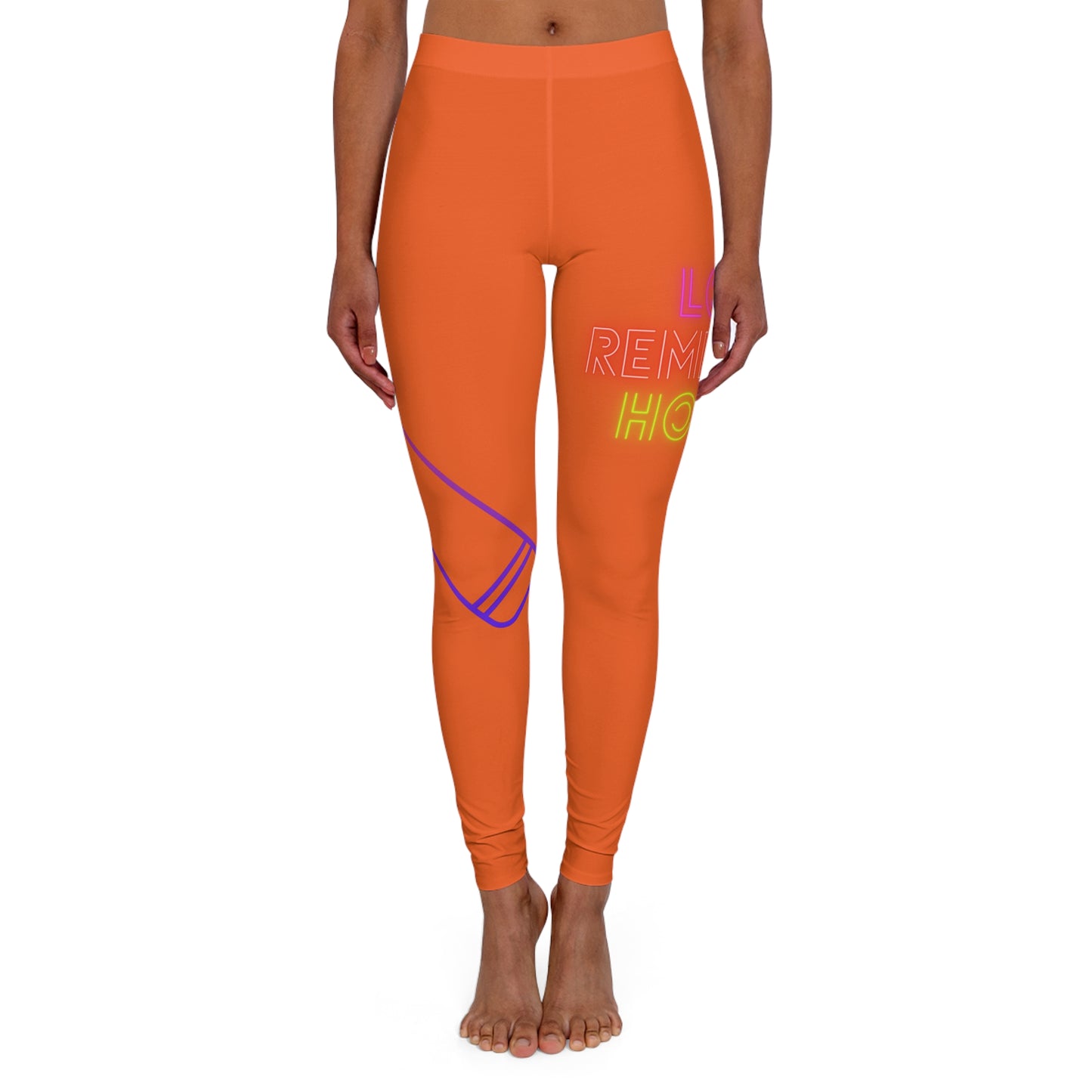 Women's Spandex Leggings: Music Orange