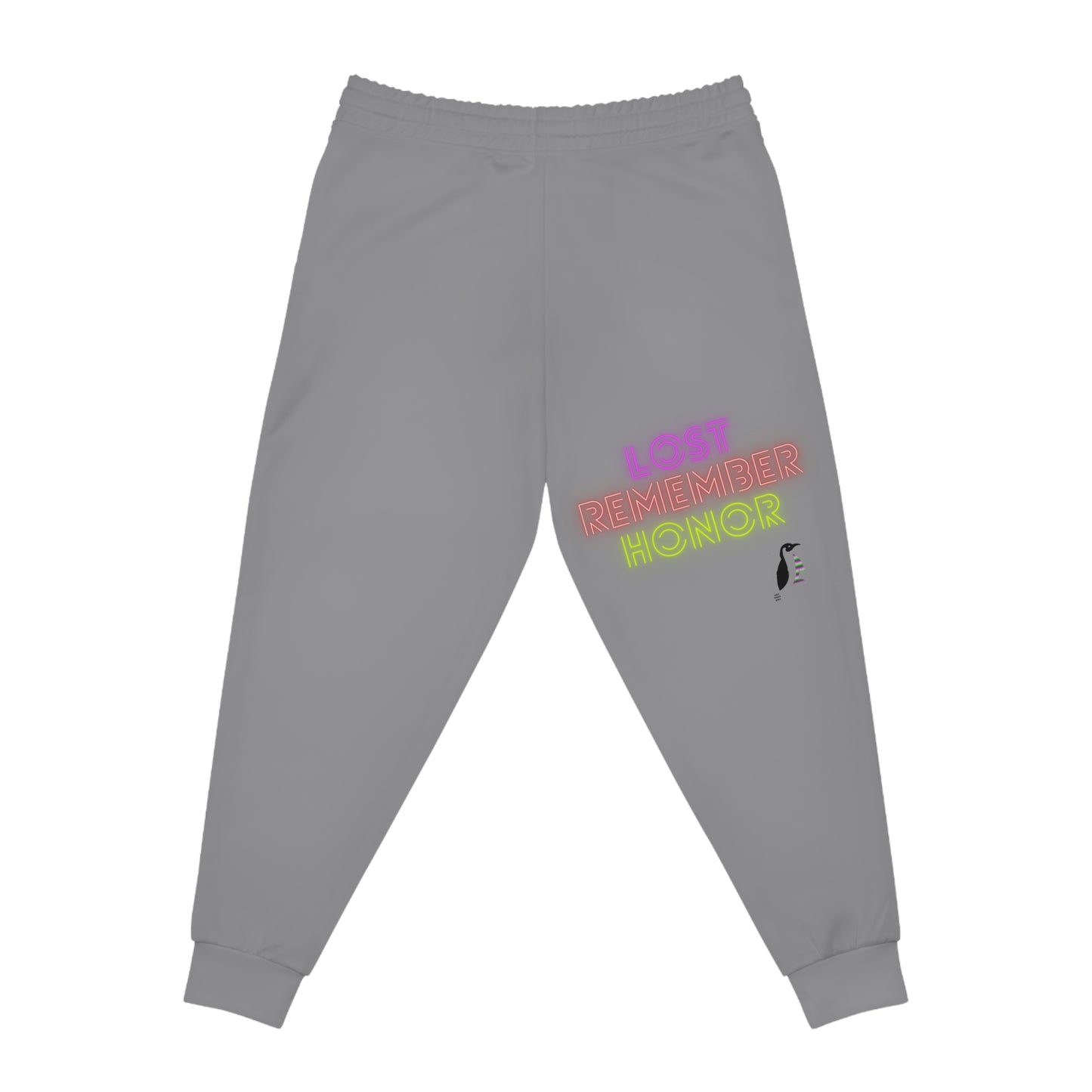 Athletic Joggers: Writing Grey