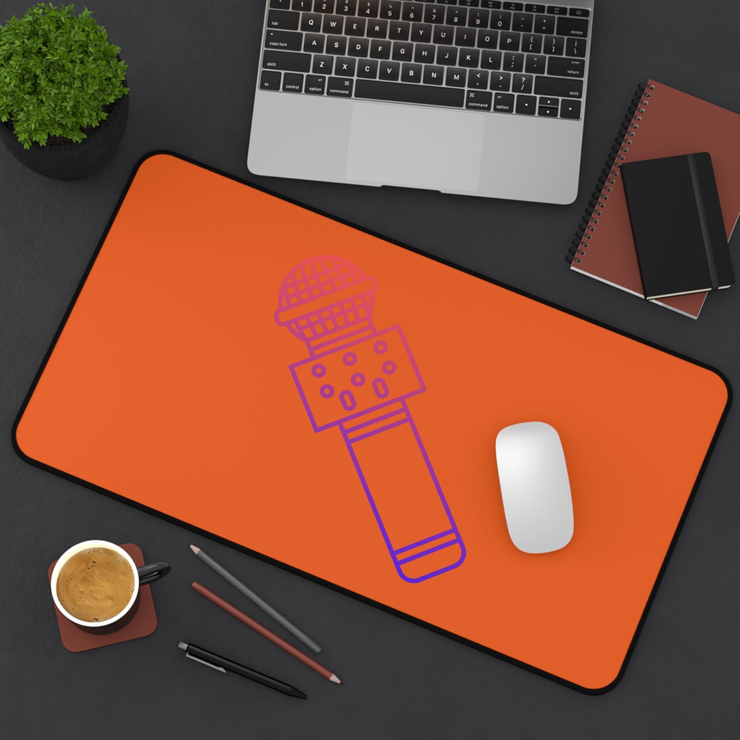 Desk Mat: Music Orange