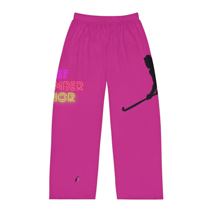 Men's Pajama Pants: Hockey Pink