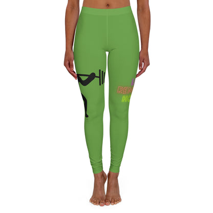 Women's Spandex Leggings: Weightlifting Green