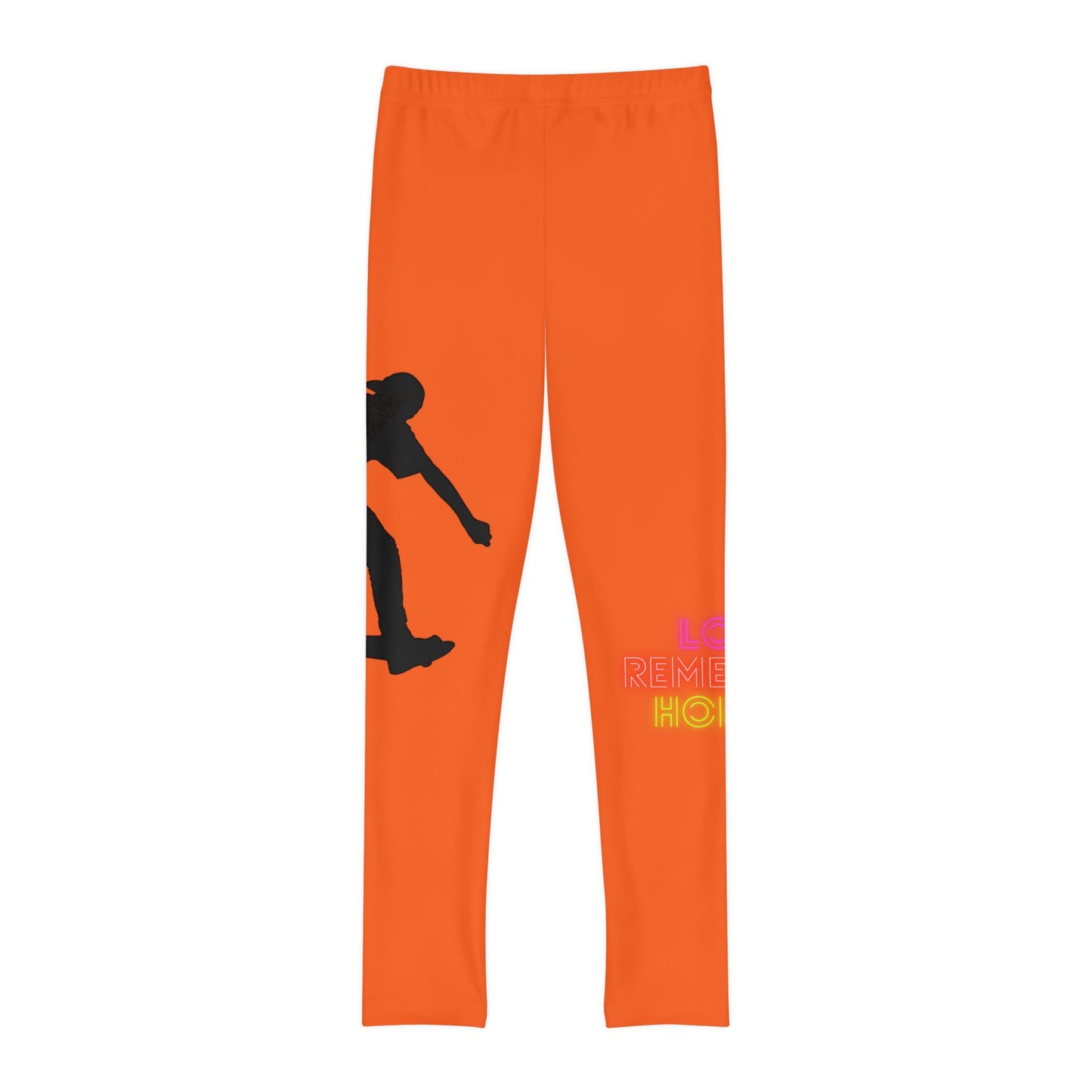 Youth Full-Length Leggings: Skateboarding Orange