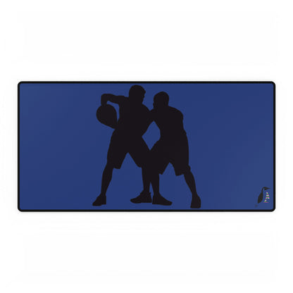 Desk Mats: Basketball Dark Blue