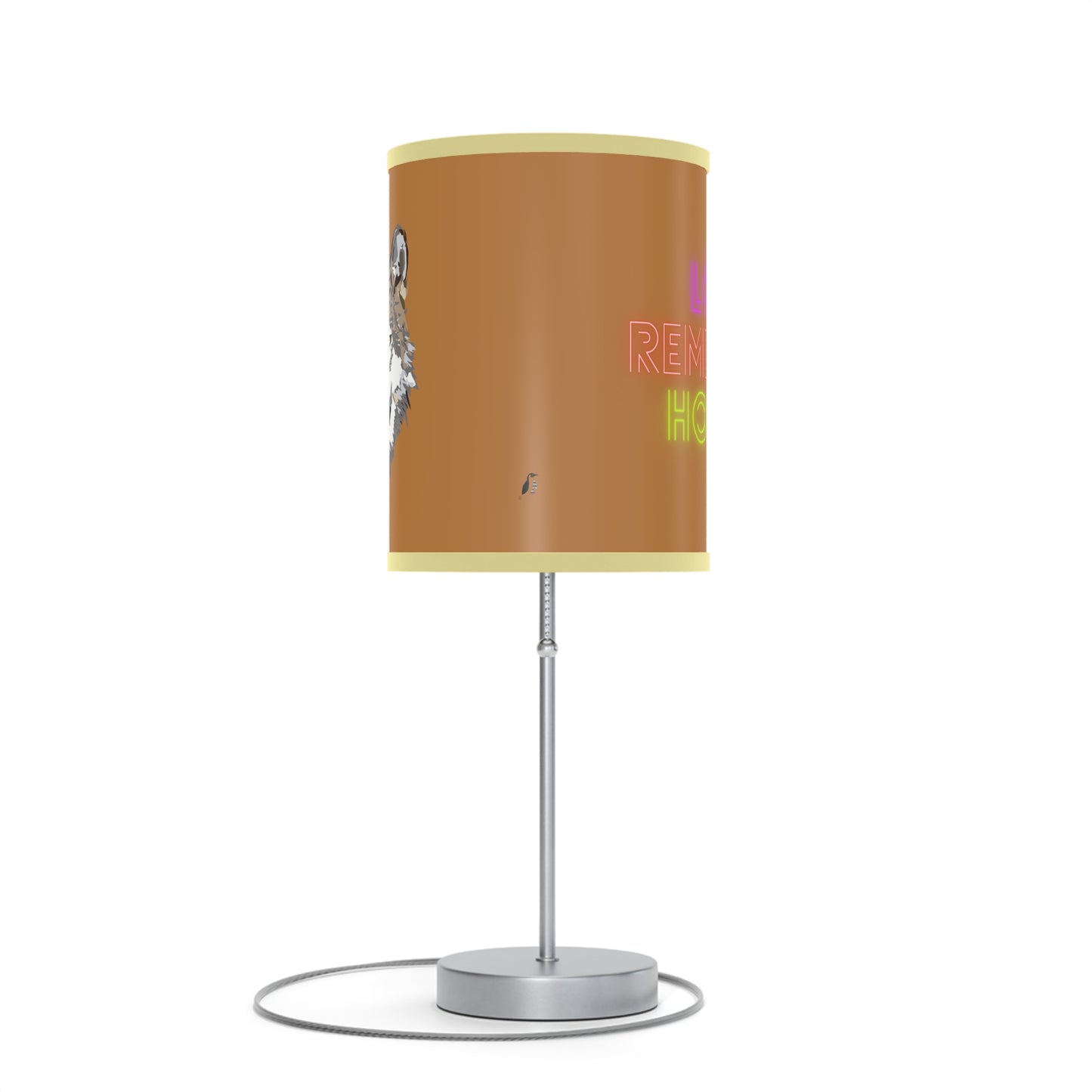 Lamp on a Stand, US|CA plug: Wolves Lite Brown