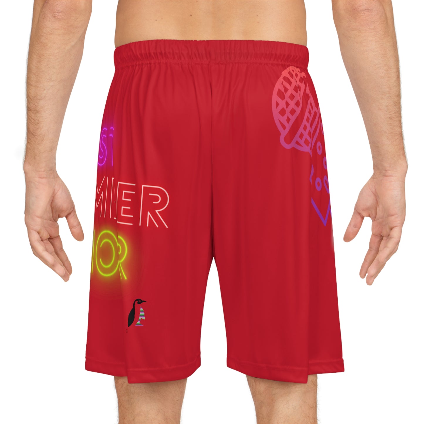 Basketball Shorts: Music Dark Red