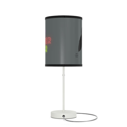 Lamp on a Stand, US|CA plug: Crazy Penguin World Logo Dark Grey