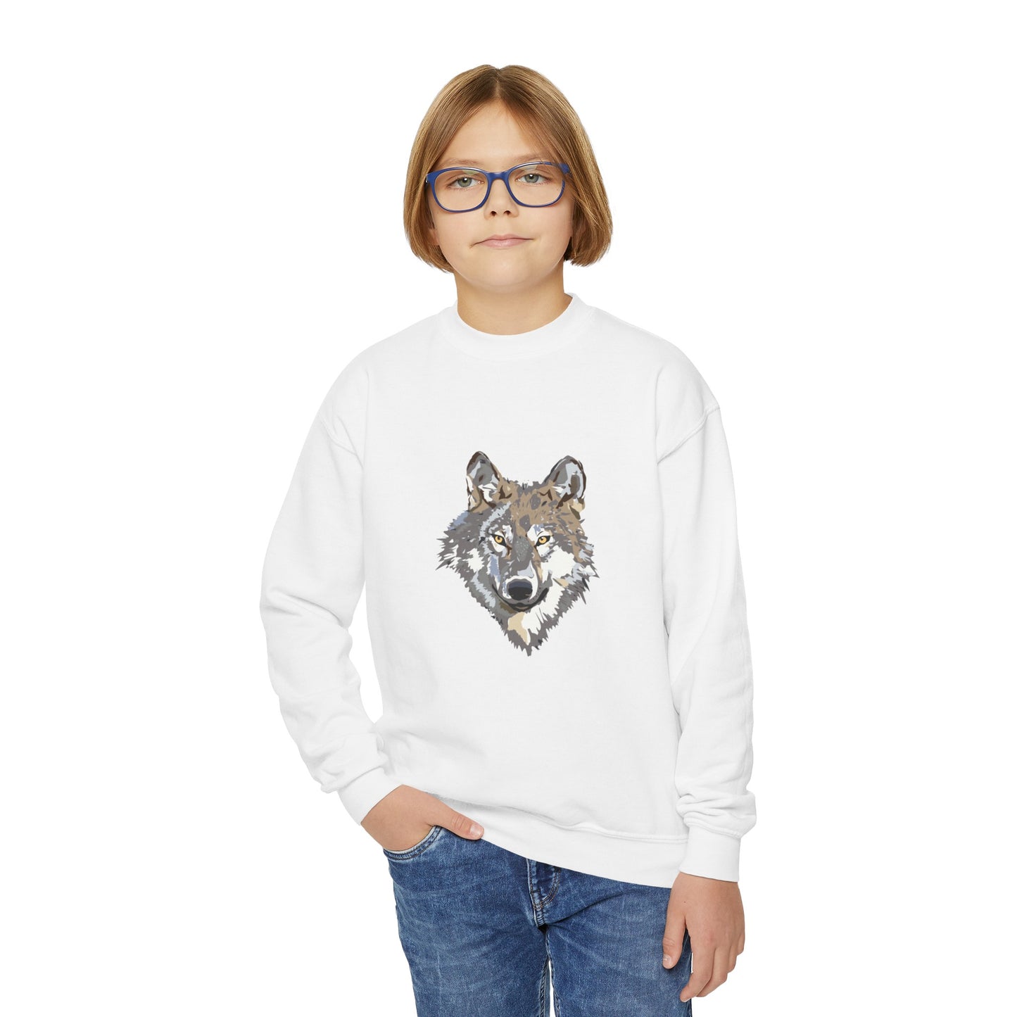 Youth Crewneck Sweatshirt: Wolves