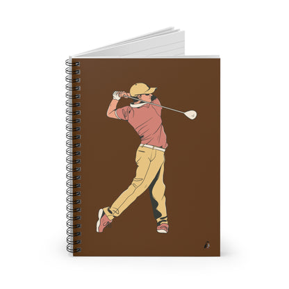 Spiral Notebook - Ruled Line: Golf Brown