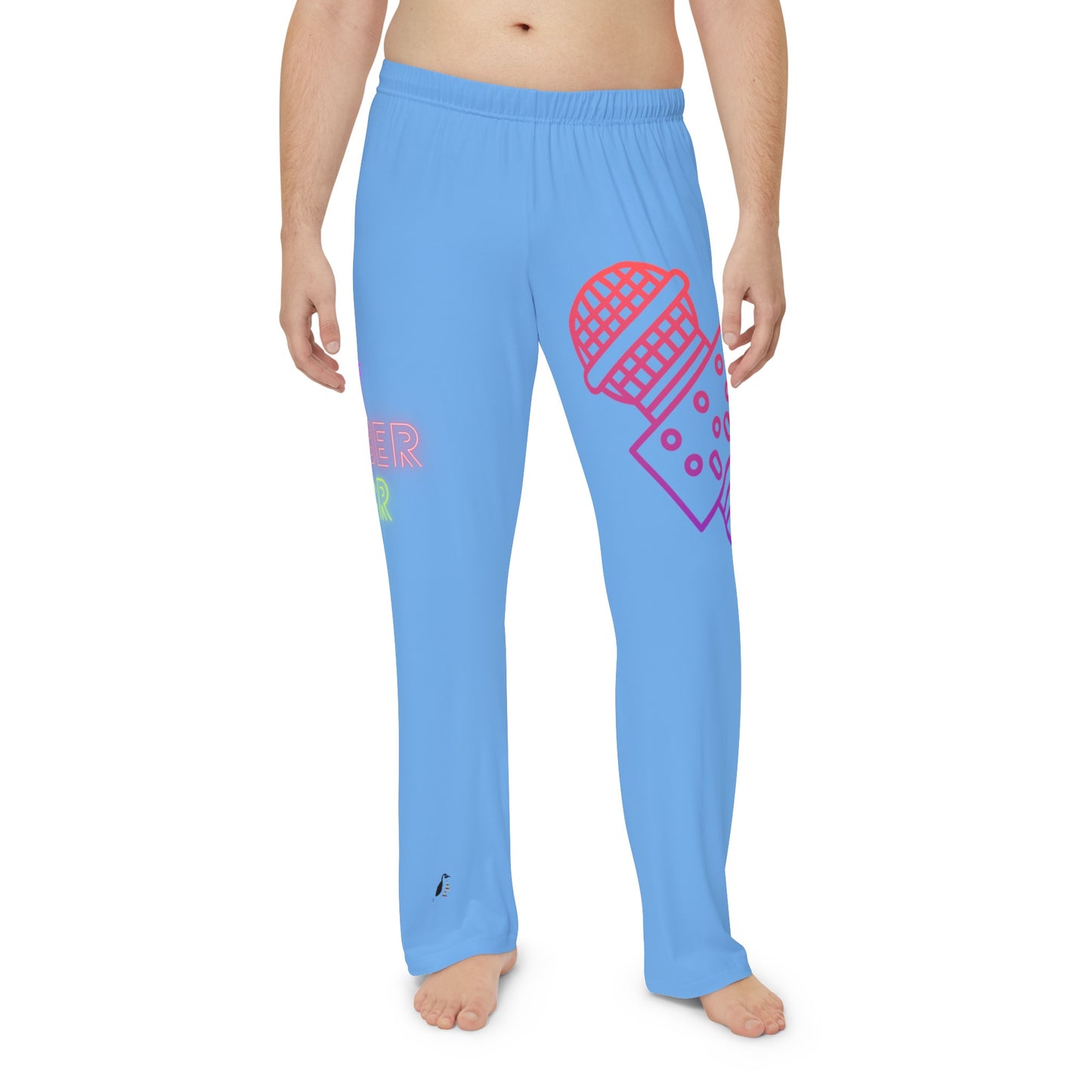 Men's Pajama Pants: Music Lite Blue