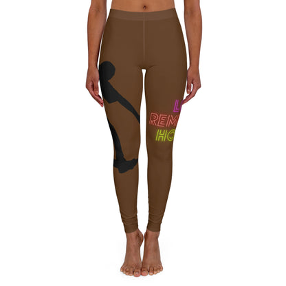 Women's Spandex Leggings: Skateboarding Brown