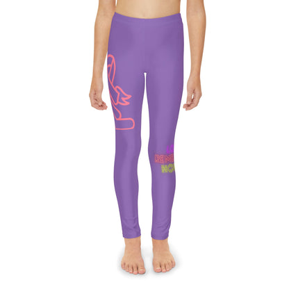 Youth Full-Length Leggings: Fight Cancer Lite Purple