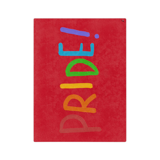 Velveteen Minky Blanket: LGBTQ Pride Dark Red