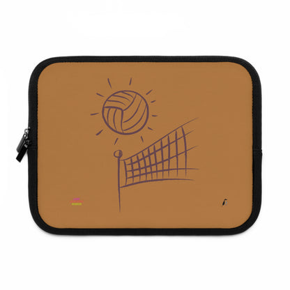 Laptop Sleeve: Volleyball Lite Brown