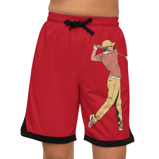 Basketball Rib Shorts: Golf Dark Red