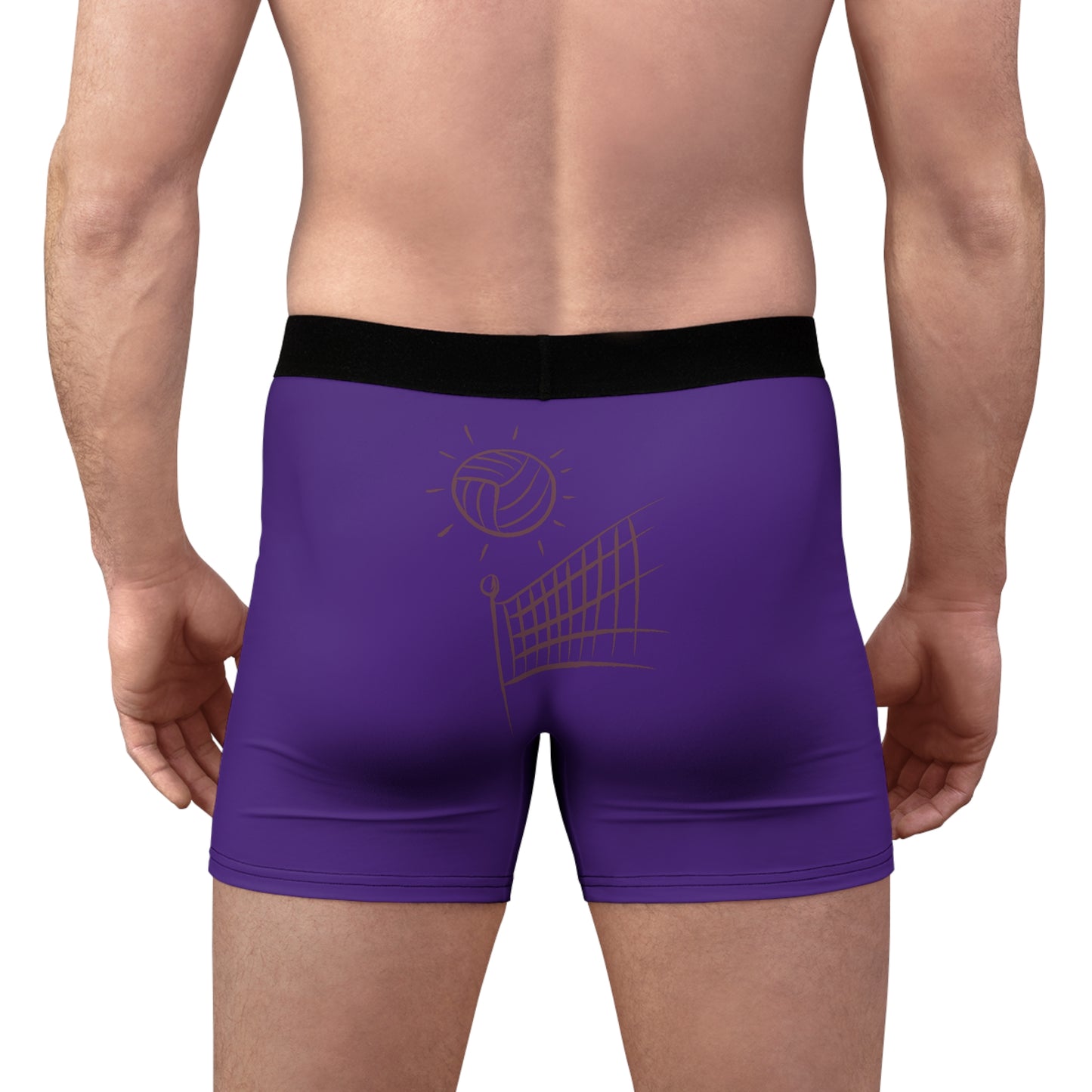 Men's Boxer Briefs: Volleyball Purple