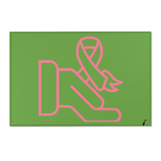 Area Rug (Rectangle): Fight Cancer Green
