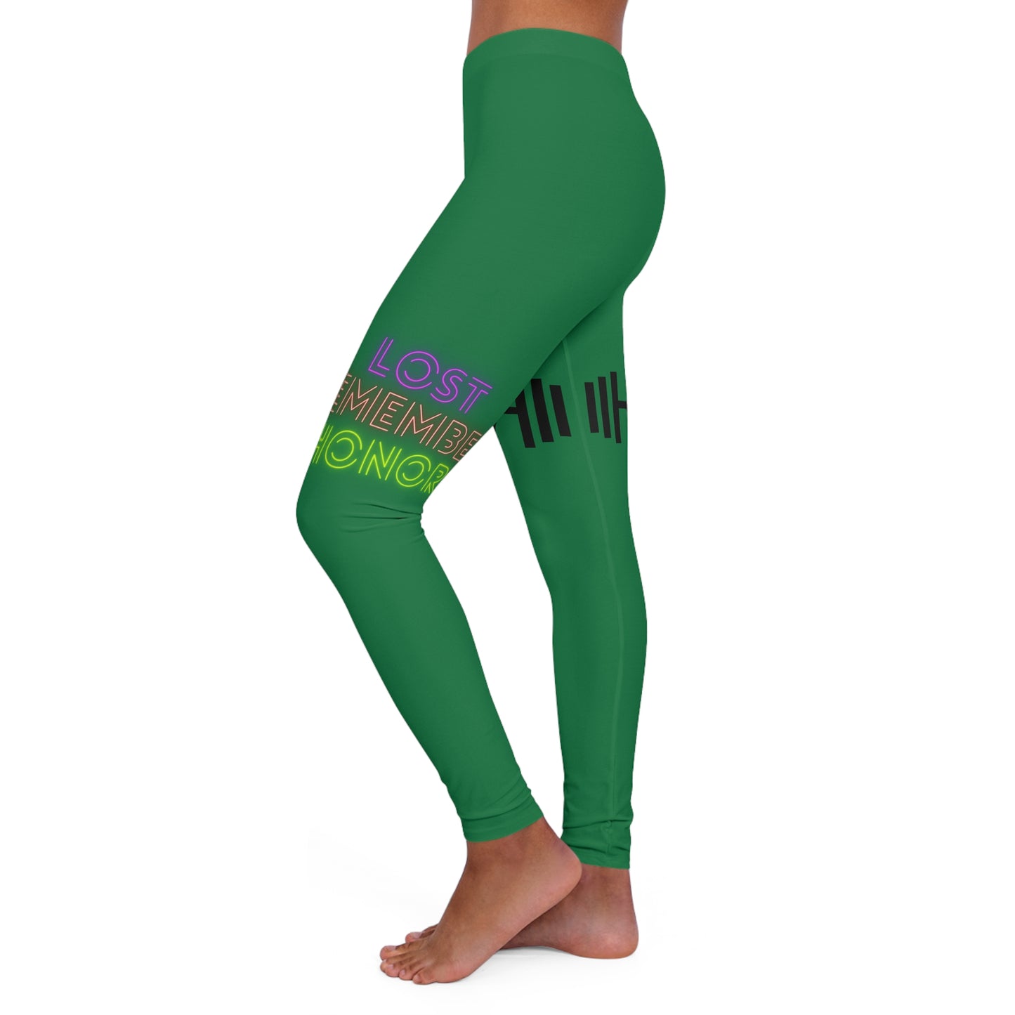 Women's Spandex Leggings: Weightlifting Dark Green