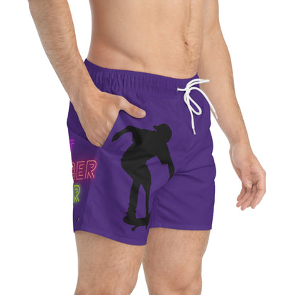 Swim Trunks: Skateboarding Purple