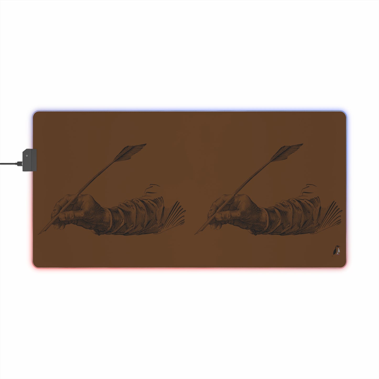 LED Gaming Mouse Pad: Writing Brown