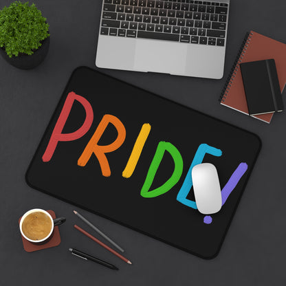 Desk Mat: LGBTQ Pride Black