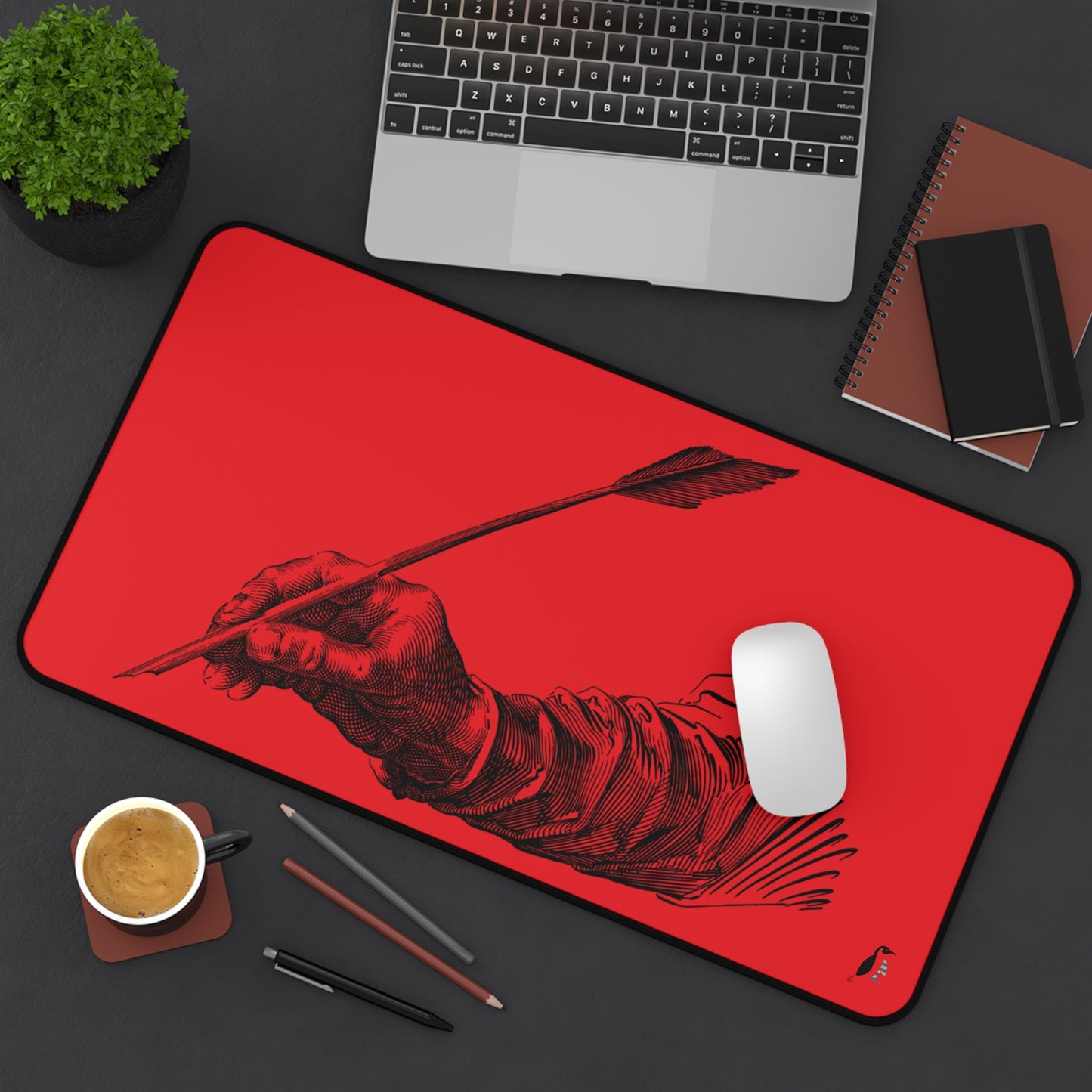 Desk Mat: Writing Red