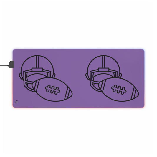 LED Gaming Mouse Pad: Football Lite Purple