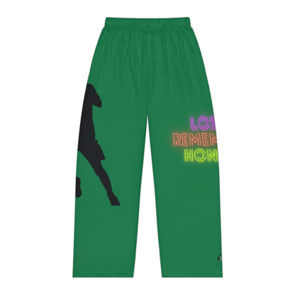 Pambabaeng Pajama Pants: Soccer Dark Green