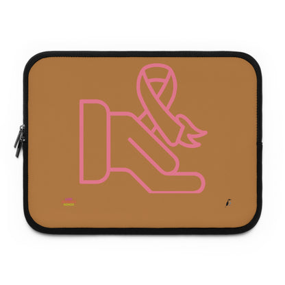 Laptop Sleeve: Fight Cancer Lite Brown