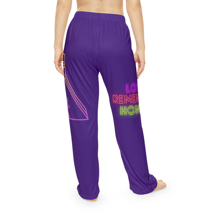 Women's Pajama Pants: Bowling Purple