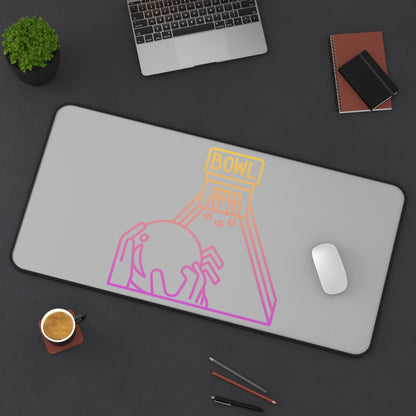 Desk Mat: Bowling Lite Grey