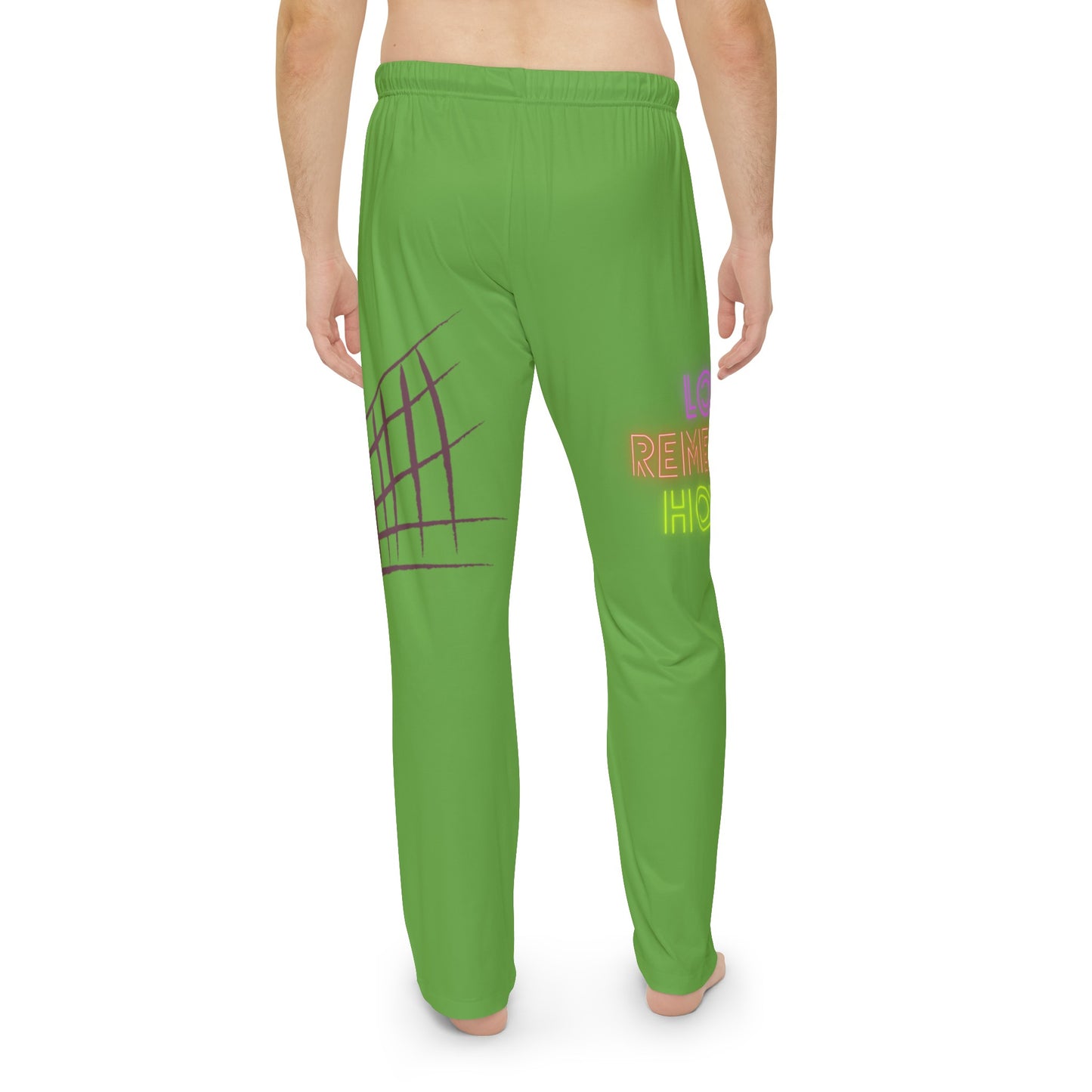 Men's Pajama Pants: Volleyball Green