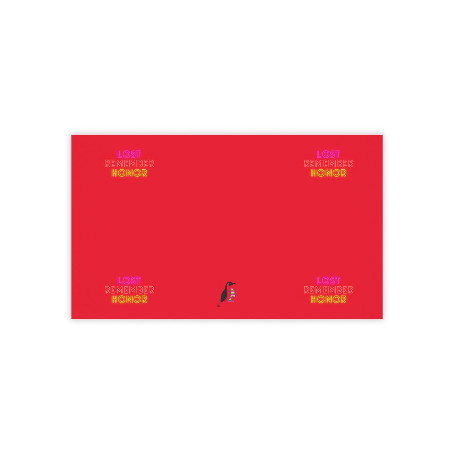 Post-it® Note Pads: Lost Remember Honor Dark Red