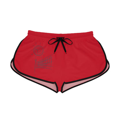 Women's Relaxed Shorts: Volleyball Dark Red