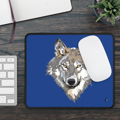 Gaming Mouse Pad: Wolves Dark Blue